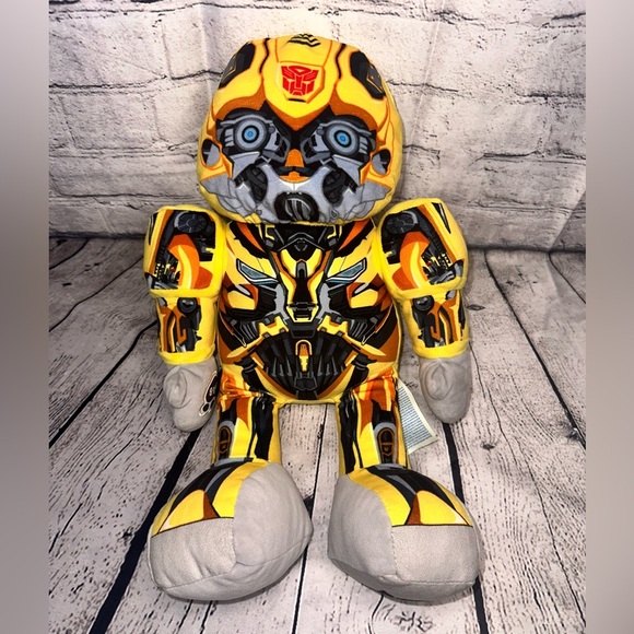 Build A Bear Transformer Bear Bumblebee Yellow Retired Rare Plush - Picture 2 of 15